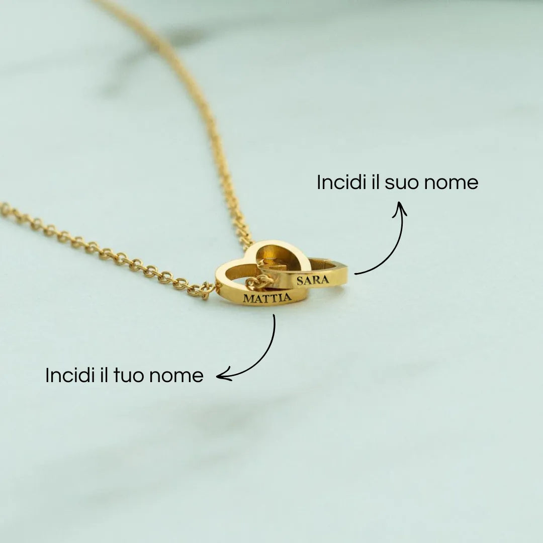 "Amore Eterno" Rosa Stabilizzata con Collana Personalizzata