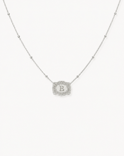 Mini Belt Buckle Initial Necklace