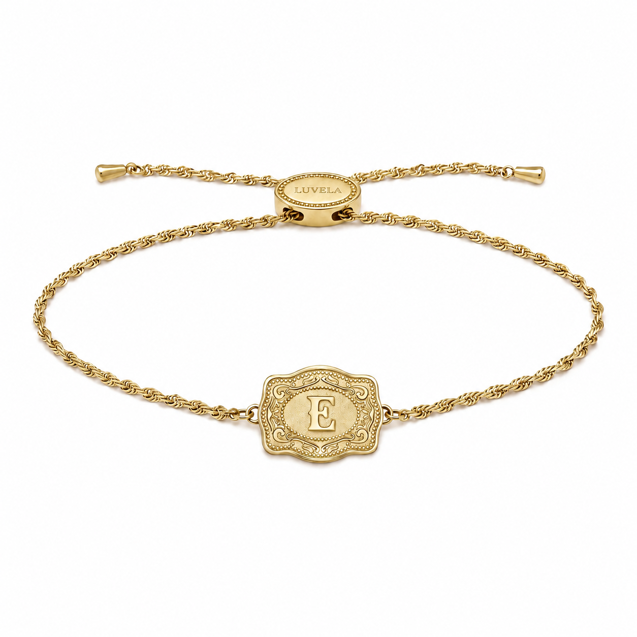 Mini Belt Buckle Initial Bracelet