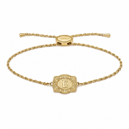 Mini Belt Buckle Initial Bracelet